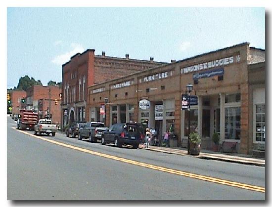 Downtown Waxhaw, NC — local shops and historic buildings along Main Street